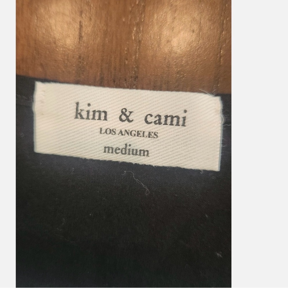 Kim & Cami Black Top with Floral Sleeves - Picture 6 of 6